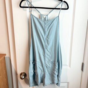 Aerie Blue Jean Romper XL